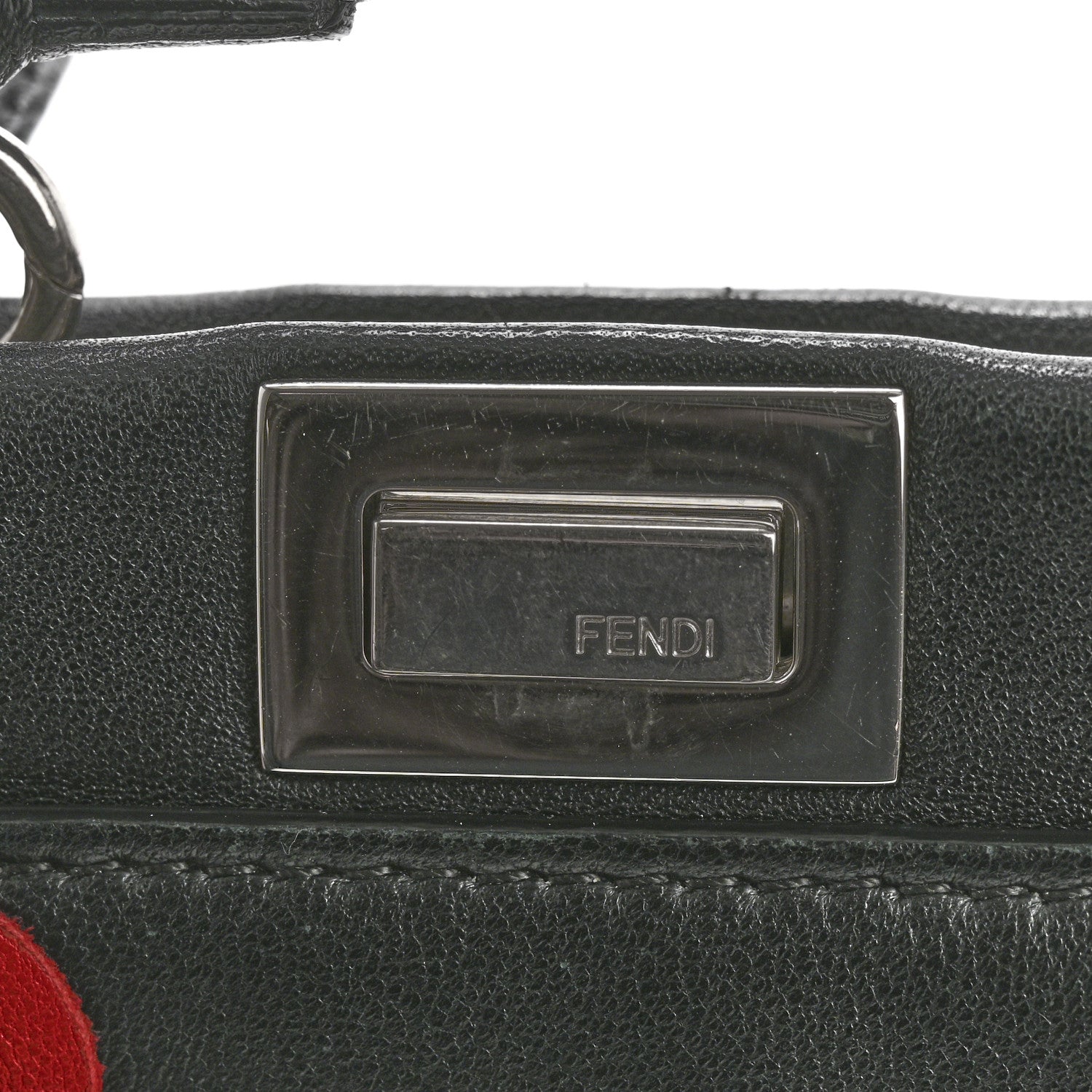 Fendi Nappa Flowerland Micro Peekaboo Iconic Satchel Black Multicolor 12 of 16