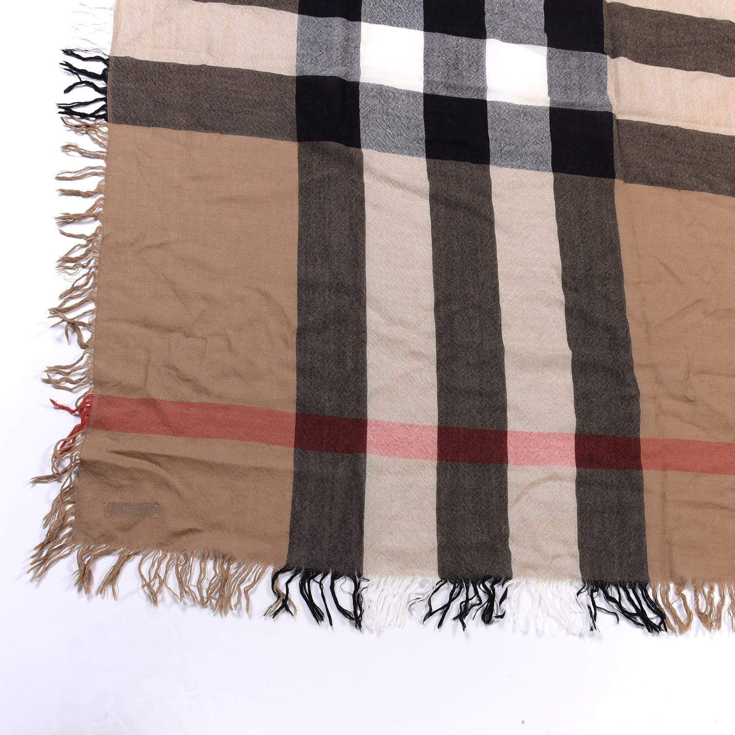 Burberry Merino Wool House Check Square Scarf Brown 2 of 4