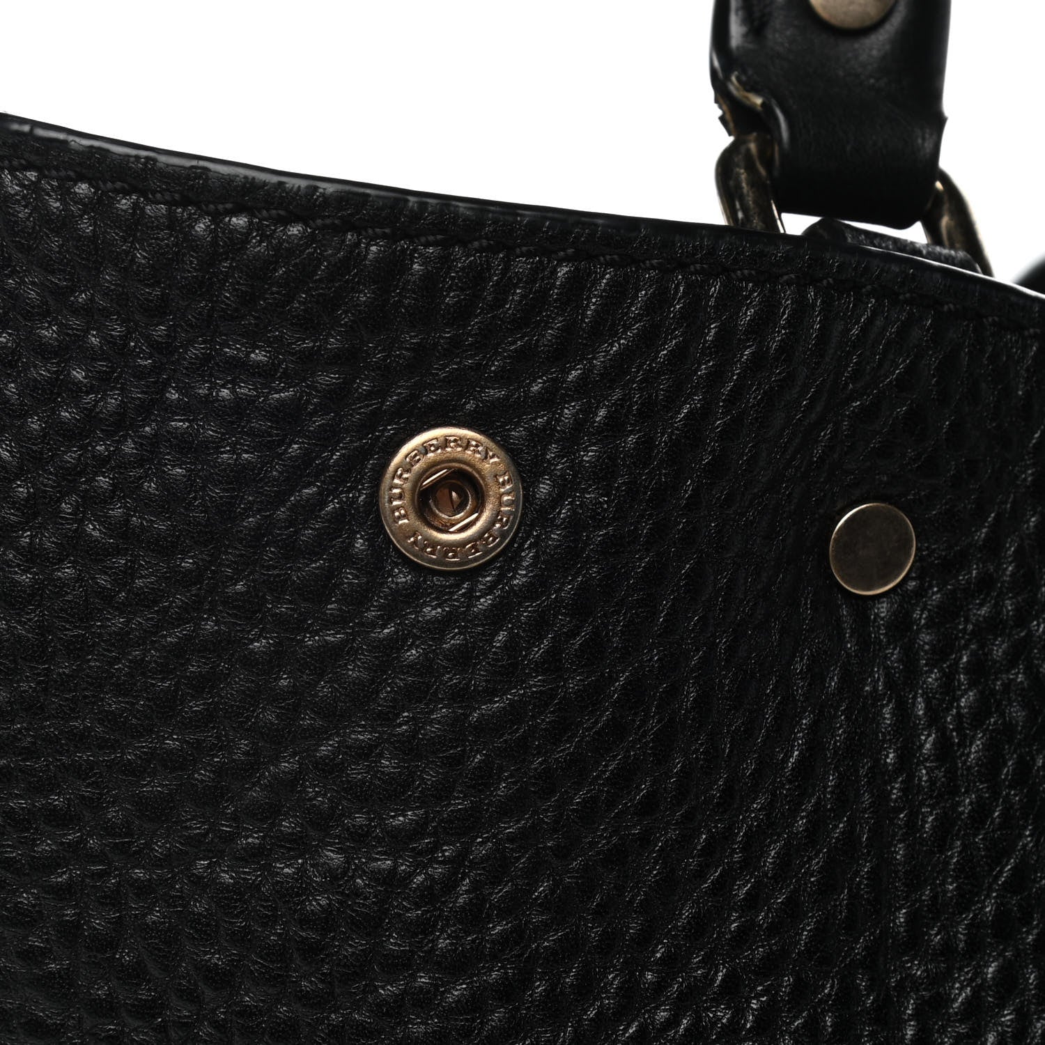 Burberry Grainy Calfskin House Check Medium Maidstone Black 15 of 18