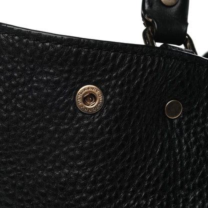 Burberry Grainy Calfskin House Check Medium Maidstone Black 15 of 18