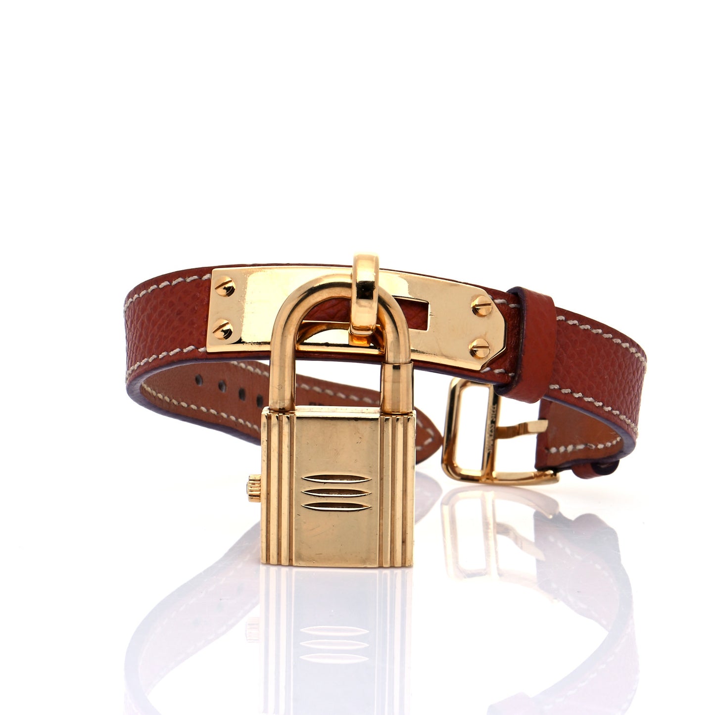 Stainless Steel Courchevel 20mm Kelly Cadena Quartz Watch Gold