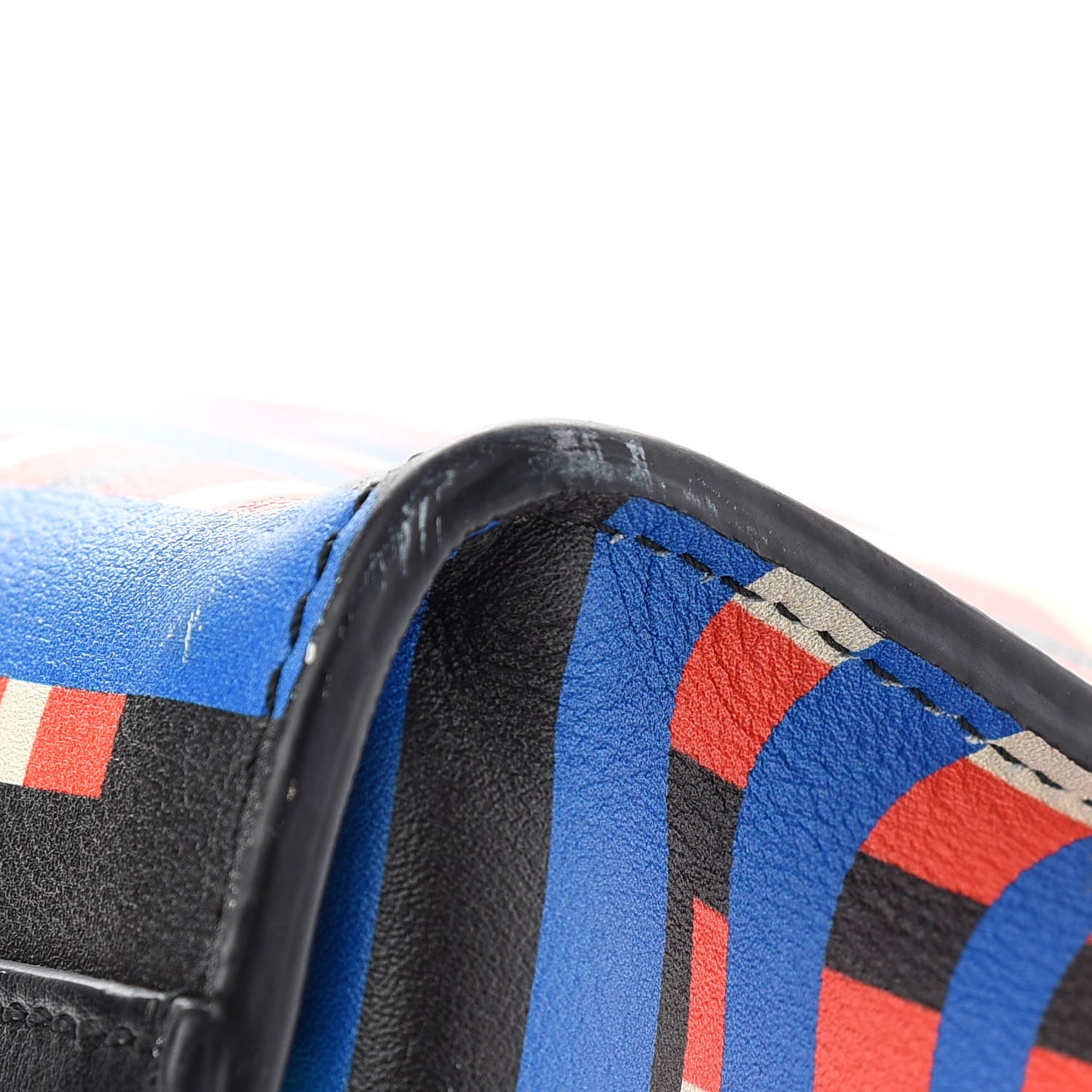 Fendi Vitello Seta Digital Print Large Peekaboo Iconic Satchel Multicolor Black 10 of 10