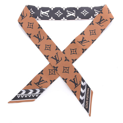 Louis Vuitton Silk Monogram LV Crafty Bi Color BB Bandeau Caramel Black 1 of 4
