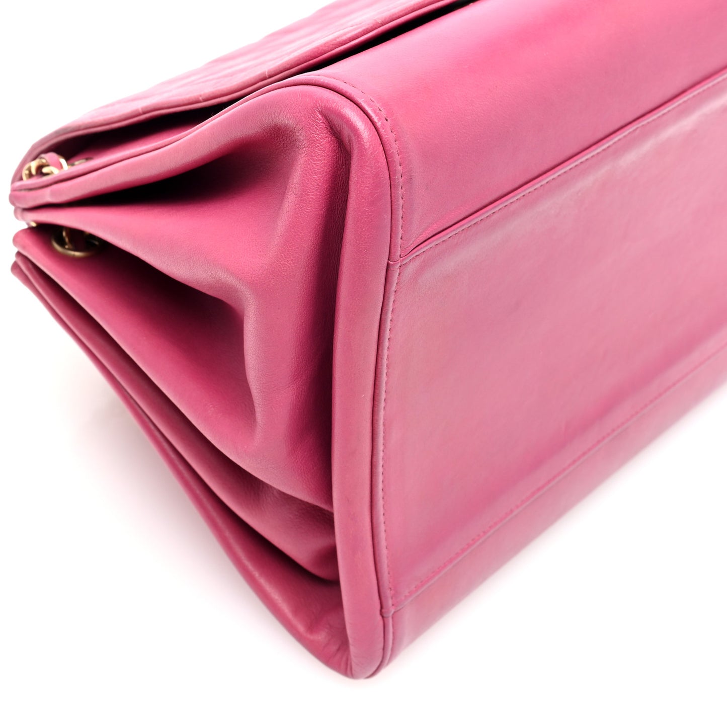 Lambskin Chocolate Bar Accordion Reissue Flap Pink