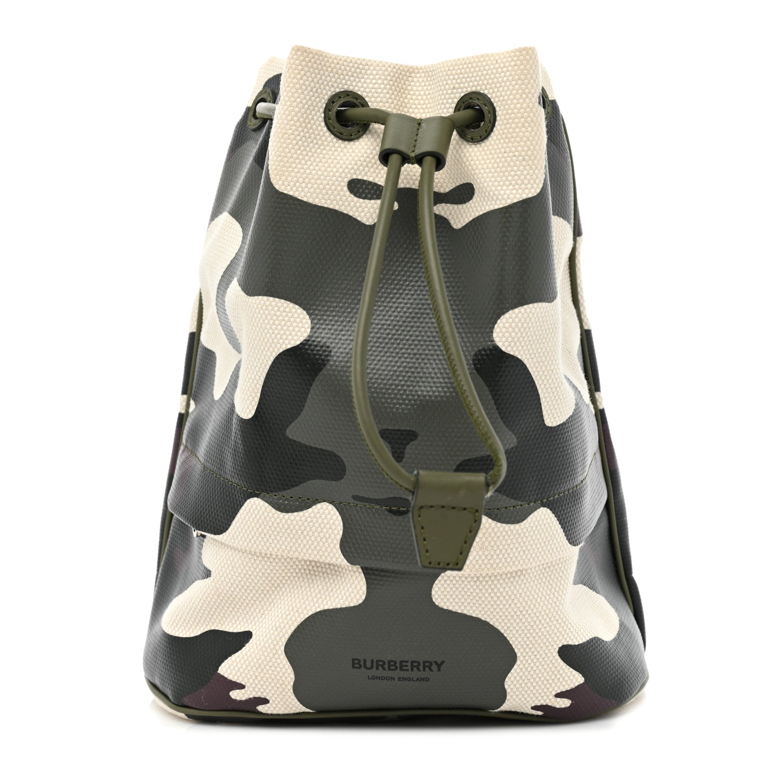 Burberry Coated Canvas Camouflage Print Phoebe Drawcord Pouch Multicolor 1 of 15