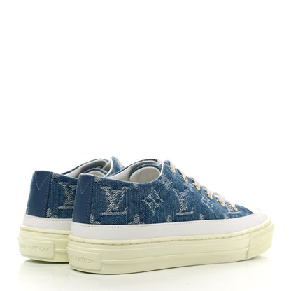 Louis Vuitton Denim Monogram Stellar Sneakers 34.5 Bleu Jeans Blue 4 of 8