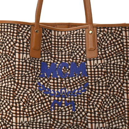 MCM Visetos Large Liz Reversible Shopper Tote Cognac 10 of 15
