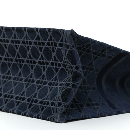 Christian Dior Velvet Cannage Large Book Tote Navy Blue 7 of 11