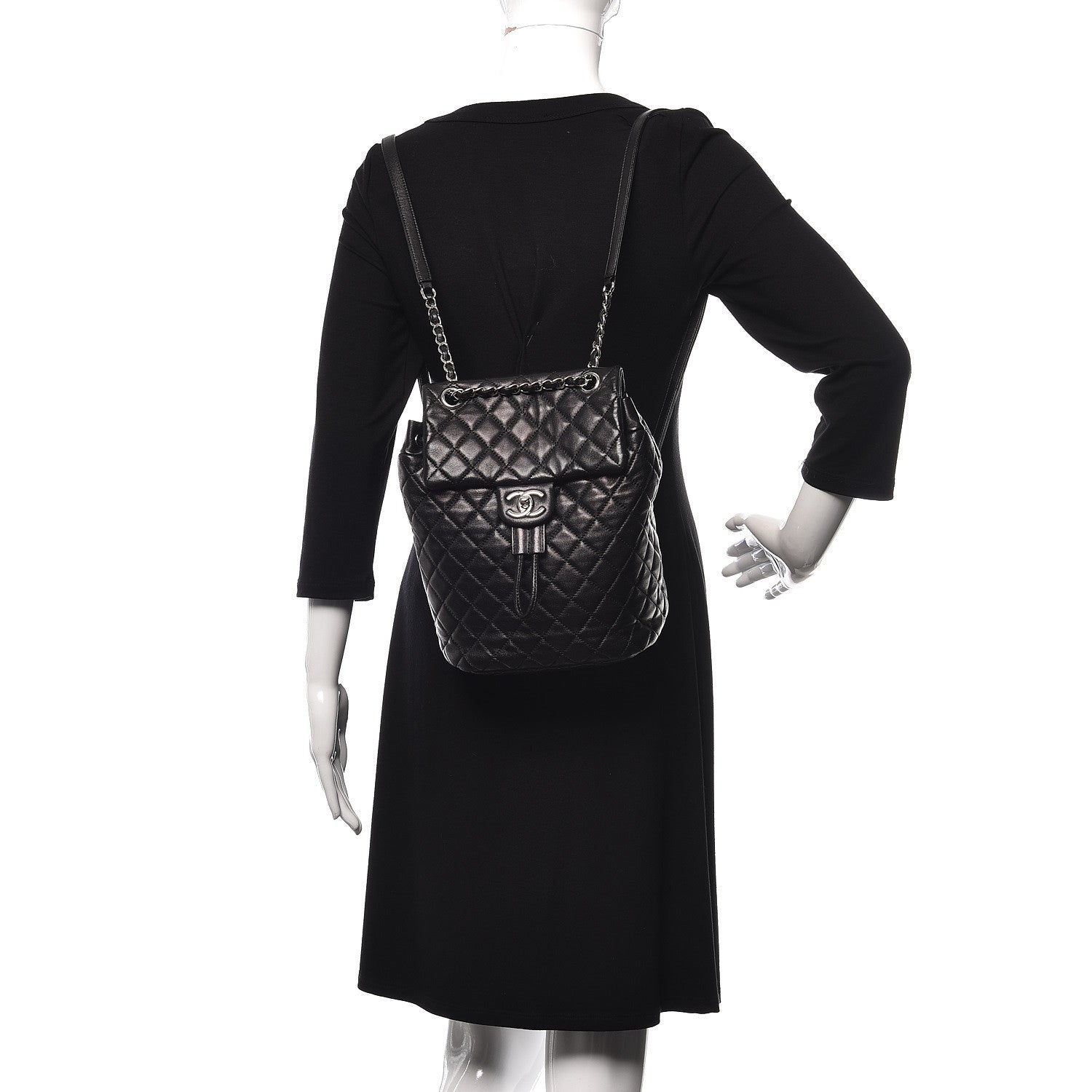Chanel Lambskin Quilted Small Urban Spirit Backpack Black 2 of 10