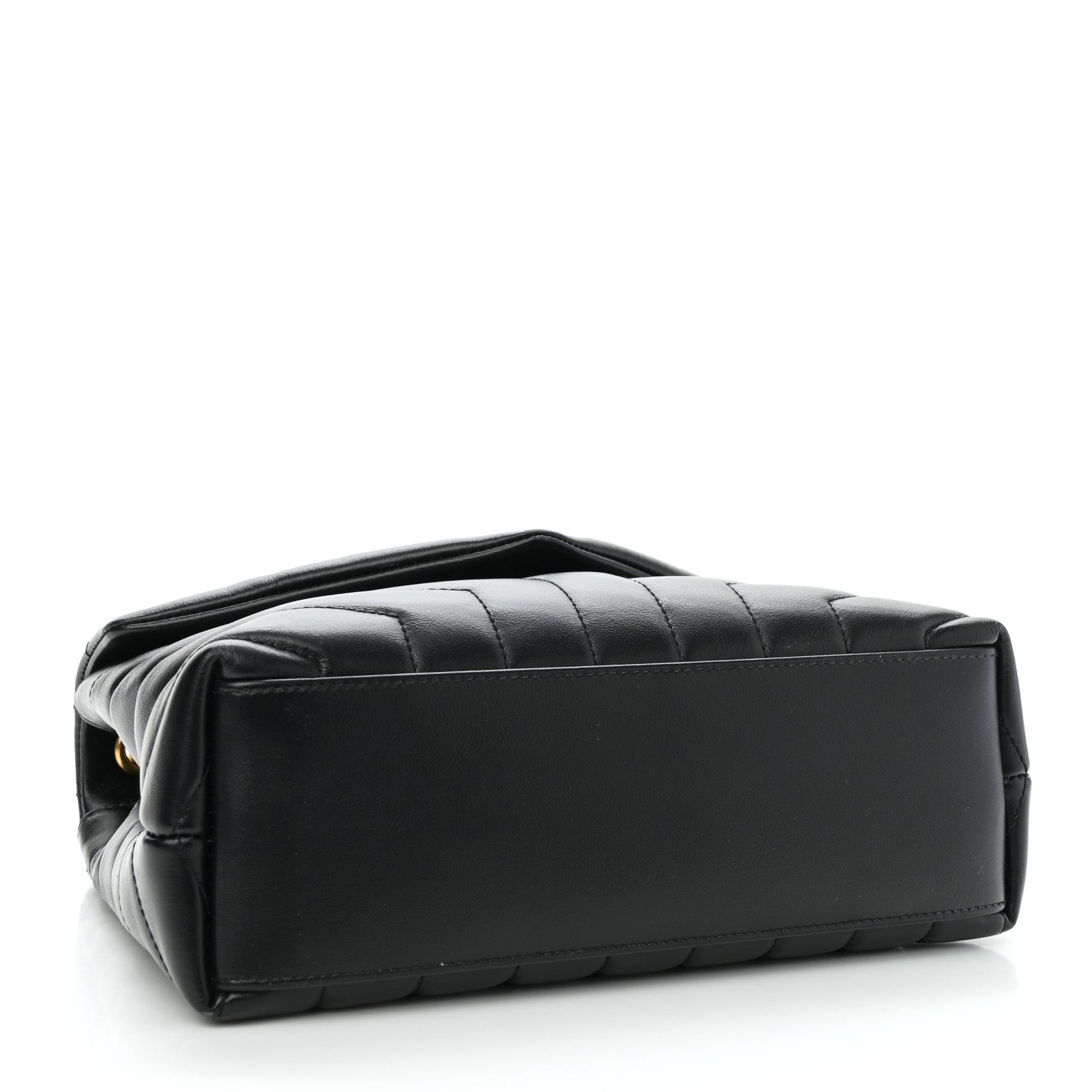 Saint Laurent Calfskin Y Quilted Monogram Small Loulou Chain Satchel Black 4 of 9
