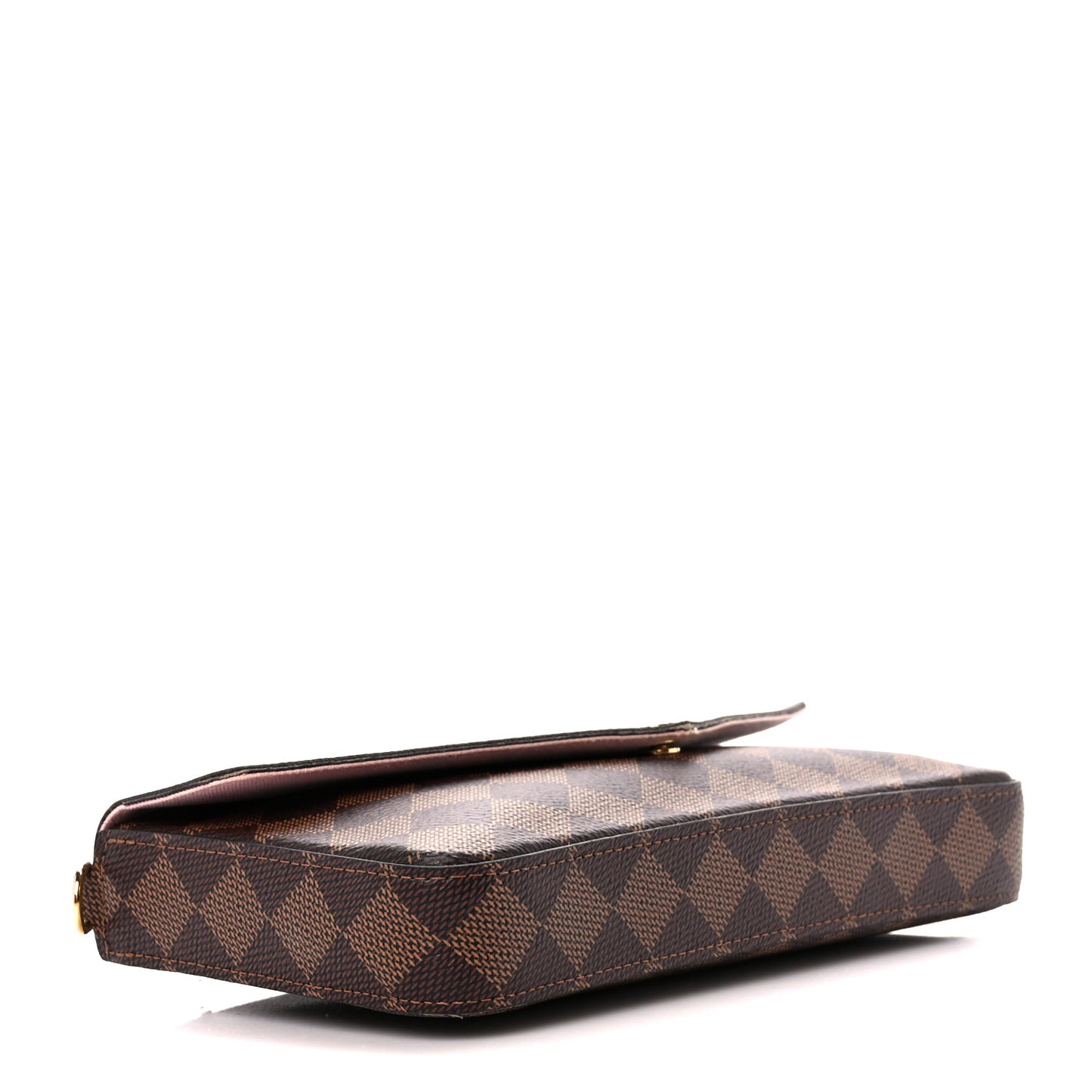 Damier Ebene Studded Pochette Felicie Chain Wallet