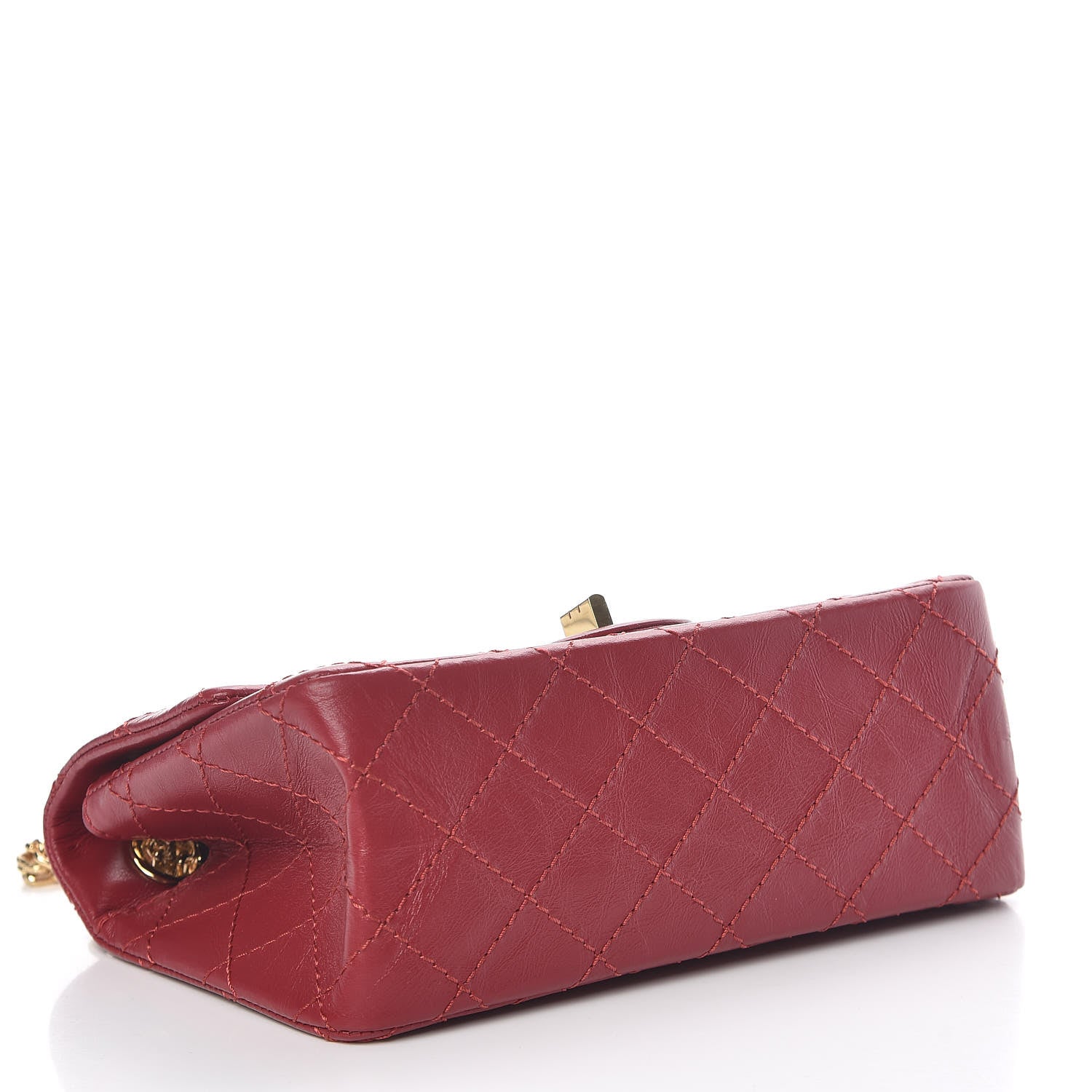 Chanel Aged Calfskin Quilted 2.55 Reissue Mini Flap Red 4 of 11