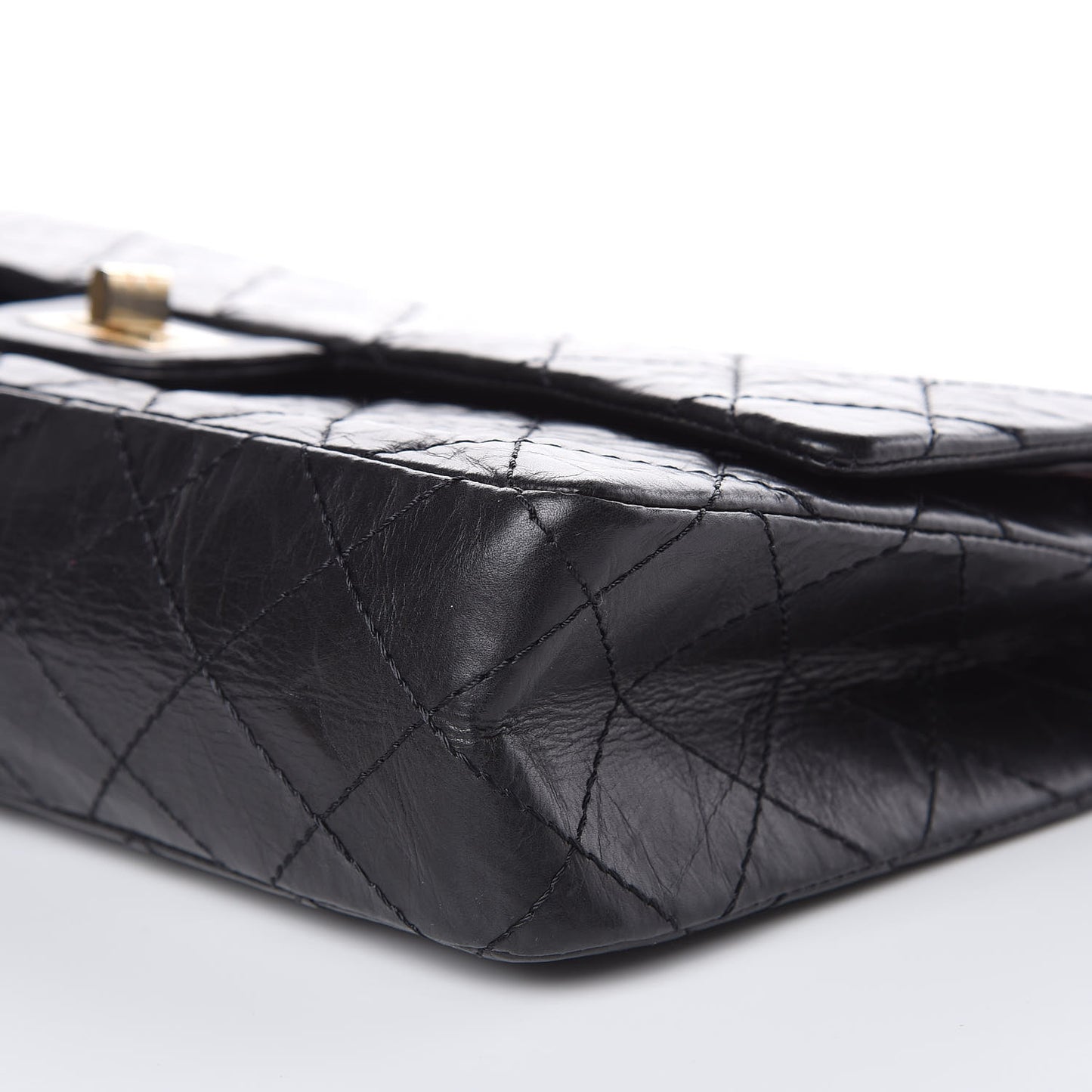 Aged Calfskin Quilted 50th Anniversary 2.55 Reissue 226 Flap Black