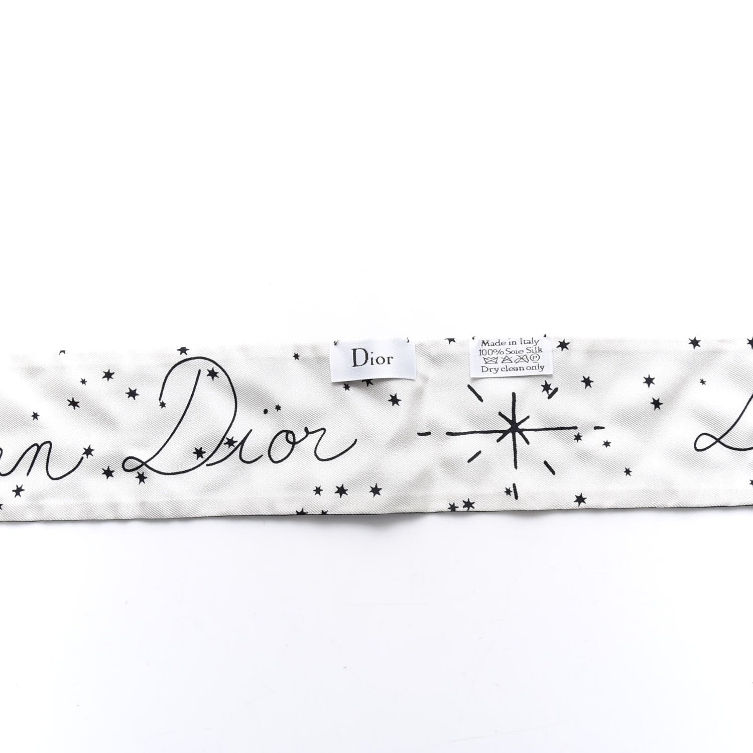 Christian Dior Silk Zodiac Capricorn Mitzah Scarf Black 2 of 3