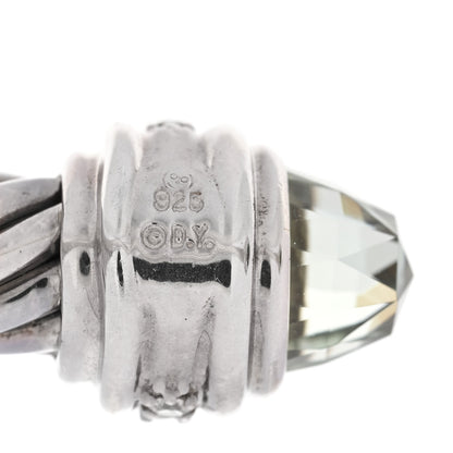 David Yurman DAVID YURMAN Sterling Silver Diamond Prasiolite 7mm Cable Classics Bracelet 4 of 4