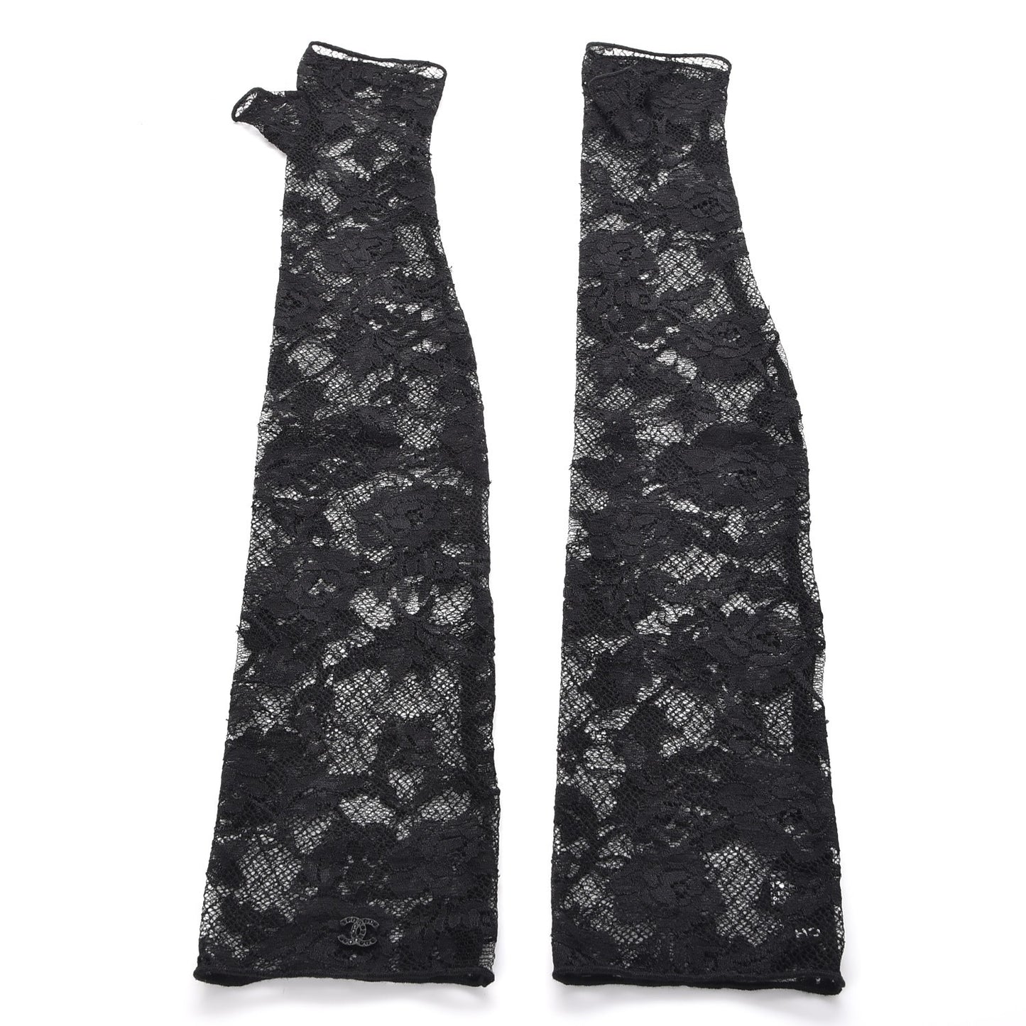 Lace Fingerless Gloves Black
