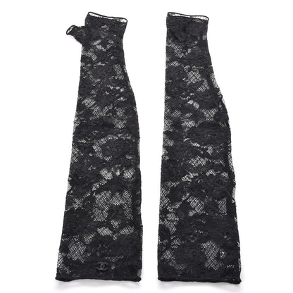 Chanel Lace Fingerless Gloves Black 1 of 7