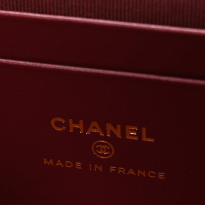 Chanel Shiny Caviar Chevron Quilted Top Handle Vanity With Chain Rose 10 of 21