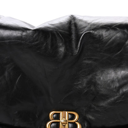 Balenciaga Calfskin Large Monaco Sling Shoulder Bag Black 7 of 9