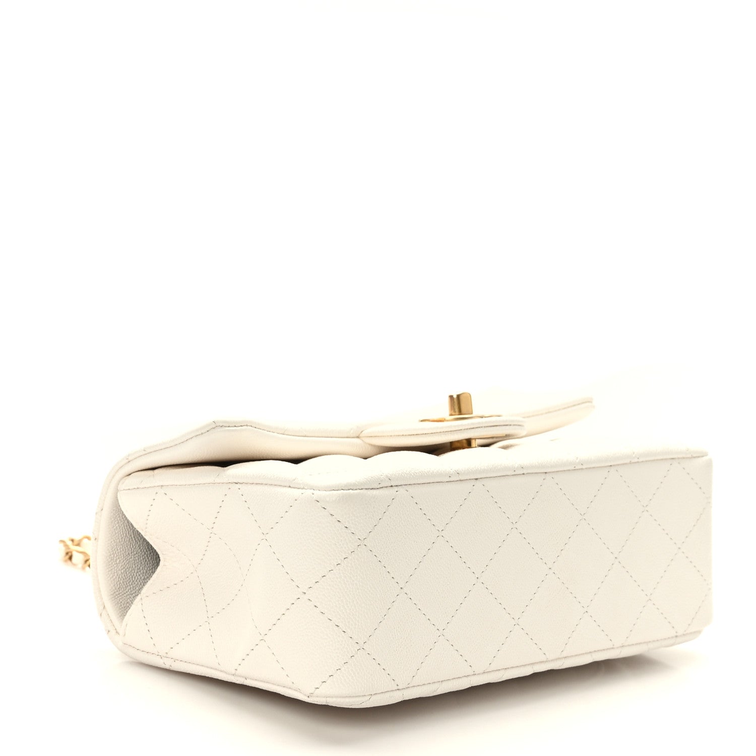 Chanel Caviar Quilted Mini Top Handle Rectangular Flap White 4 of 9