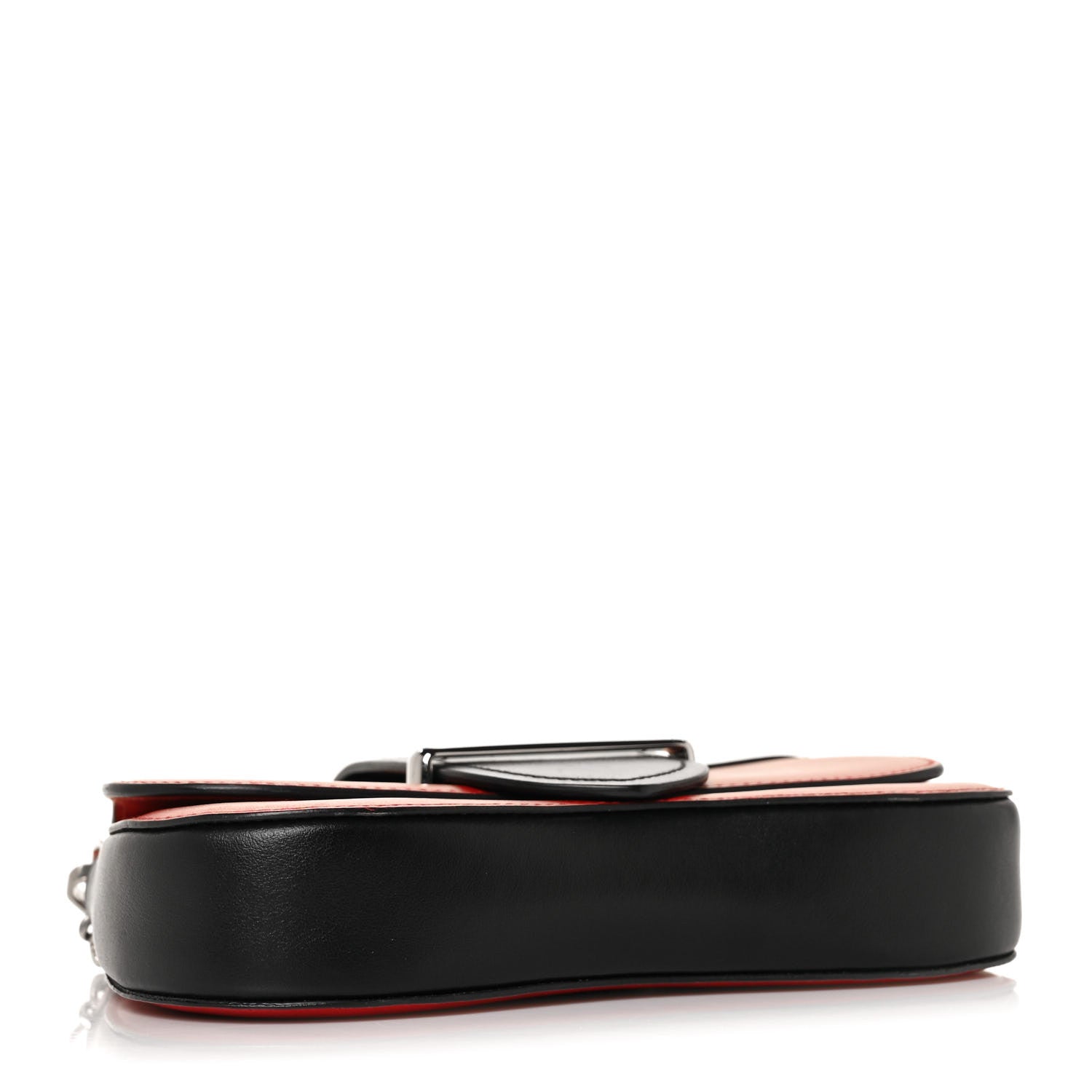 Prada City Calfskin Sidonie Convertible Chain Bag Rosso Black 3 of 7