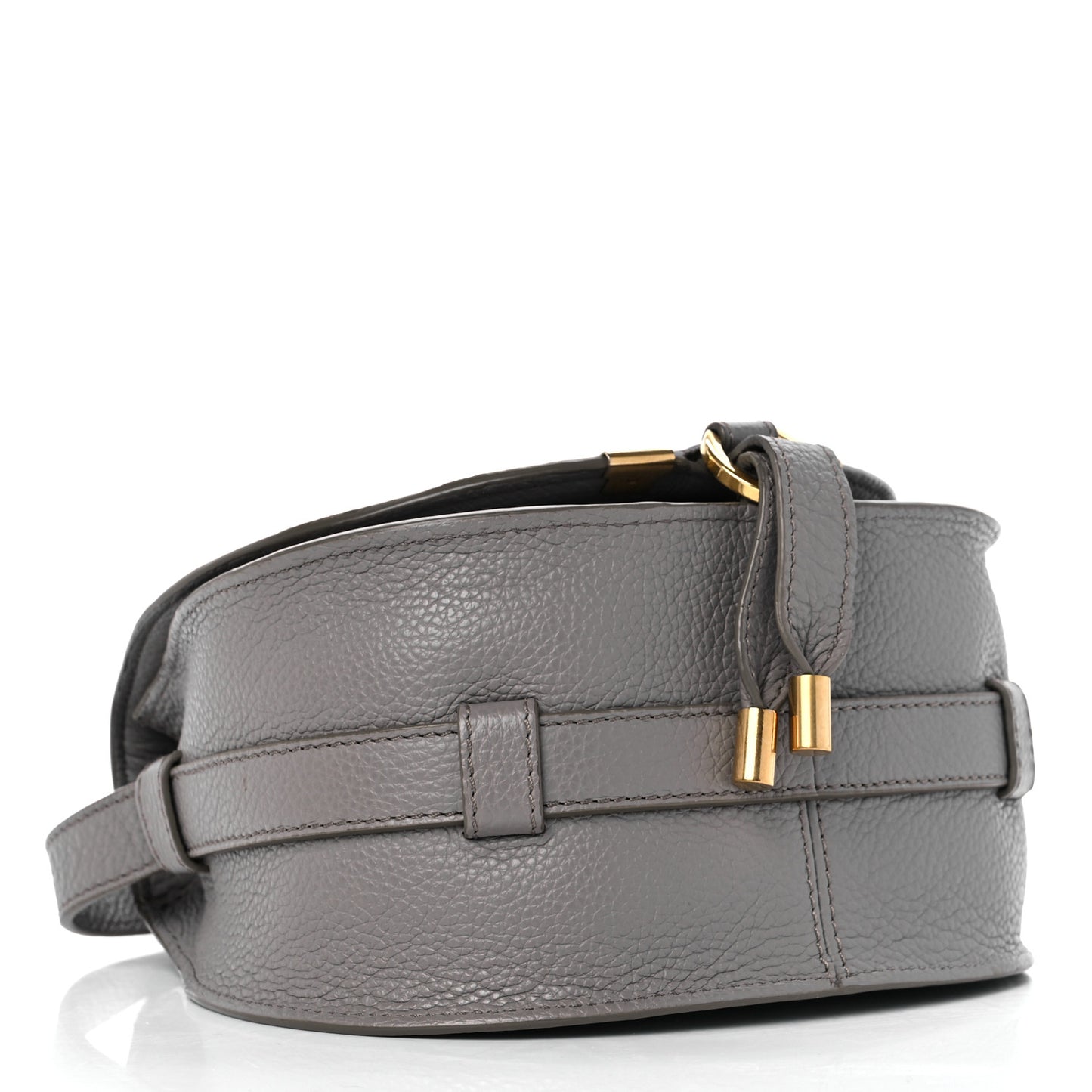 Calfskin Mini Marcie Round Crossbody Bag Cashmere Grey