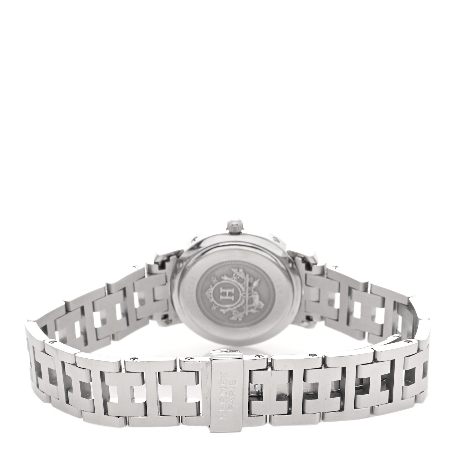 Hermes Stainless Steel 24mm Clipper Quartz Watch White 3 of 4