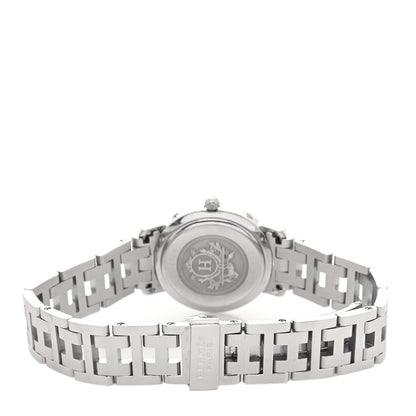 Hermes Stainless Steel 24mm Clipper Quartz Watch White 3 of 4