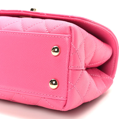 Chanel Caviar Quilted Extra Mini Coco Handle Flap Rose 9 of 9