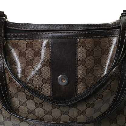 Gucci Crystal Monogram Duchessa Flap Shoulder Bag Dark Brown 17 of 18