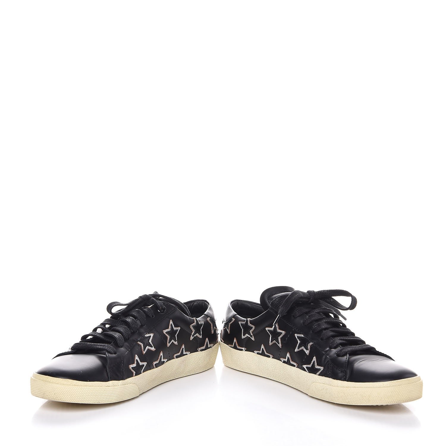 Saint Laurent Nappa Star Court Sneakers 38.5 Black 5 of 11