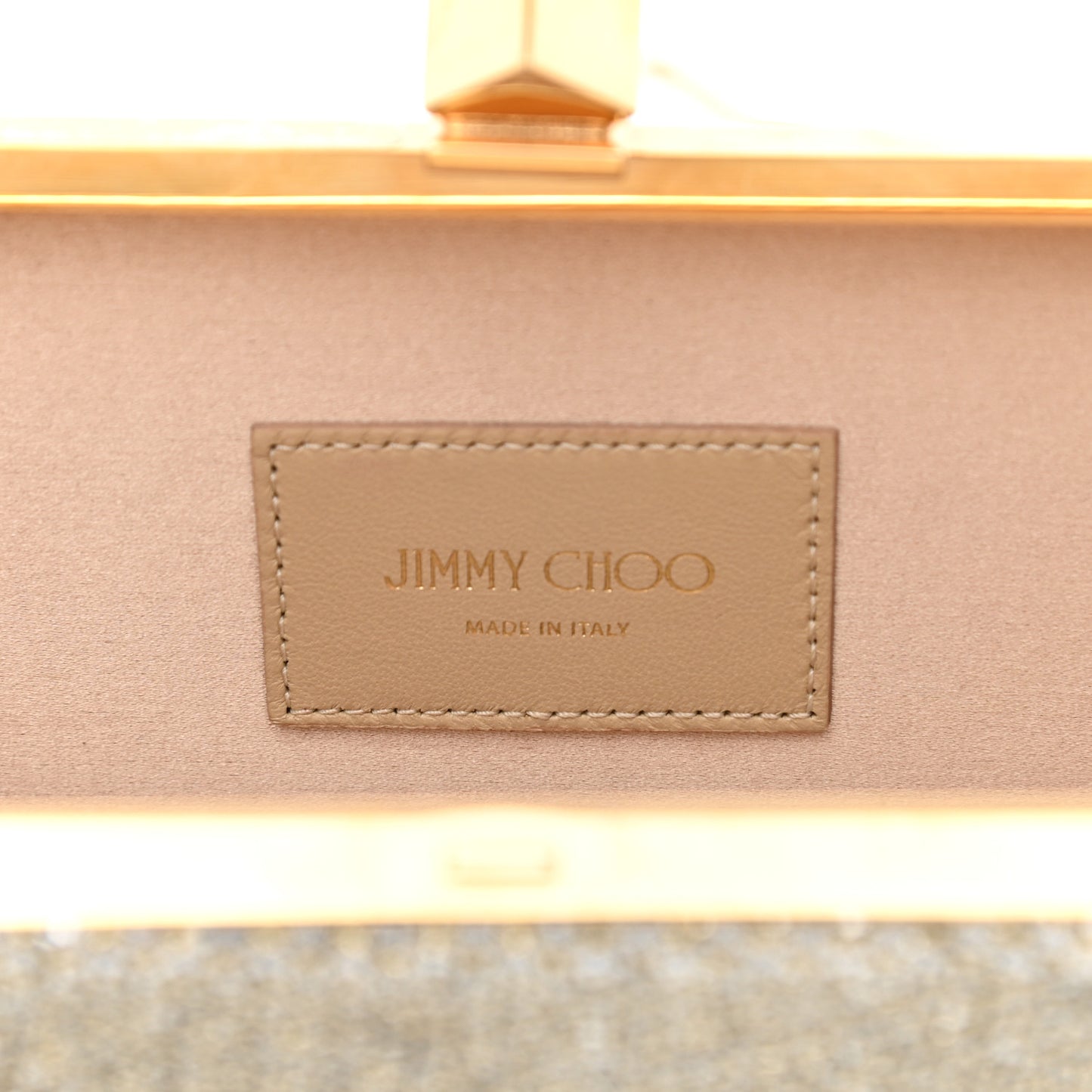 Coarse Glitter Celeste Clutch Champagne