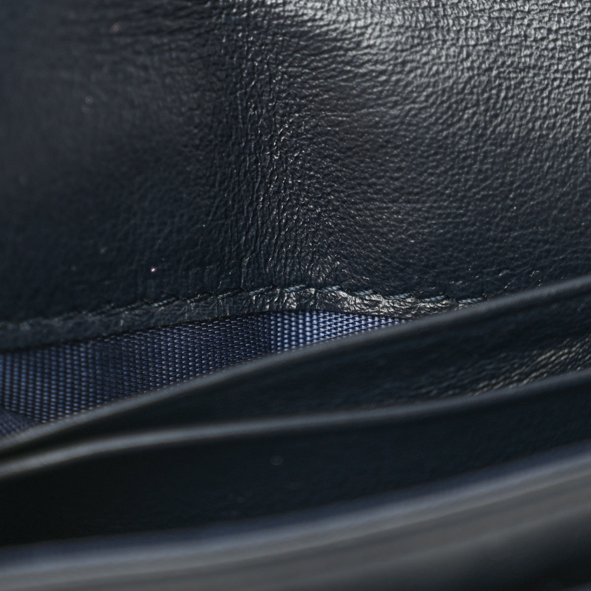 Christian Dior Oblique Saddle Card Holder Blue 7 of 10