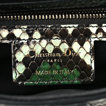 Christian Dior Snakeskin Saddle Bag Green 6 of 8