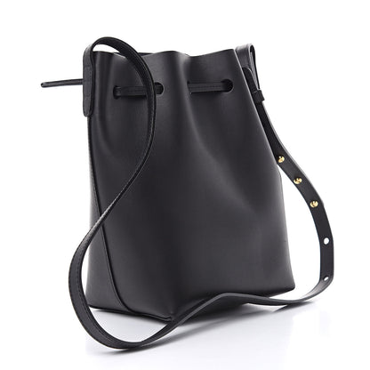 Mansur Gavriel Calfskin Mini Mini Bucket Bag Black Blu 3 of 9