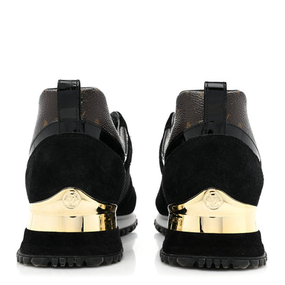 Louis Vuitton Suede Monogram Run Away Sneakers 38 Black 4 of 10