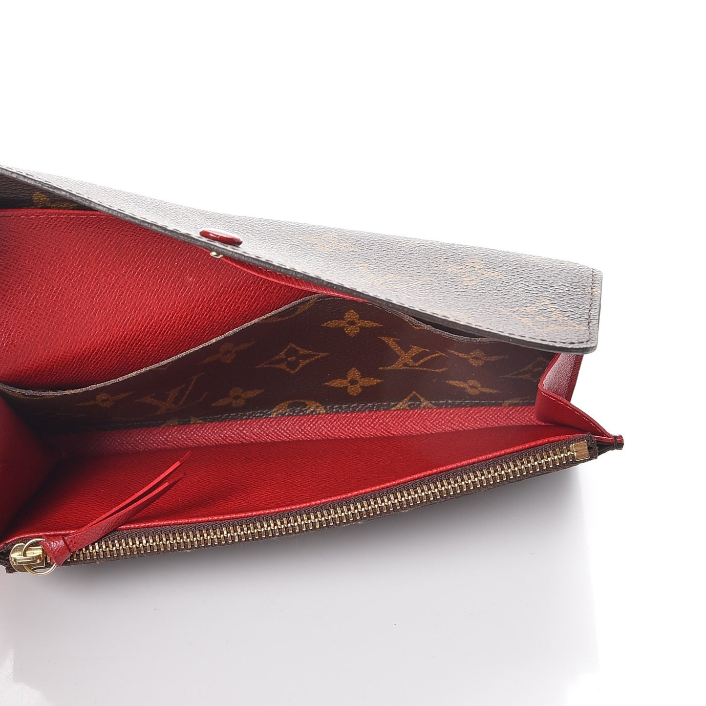 Monogram Emilie Wallet Red