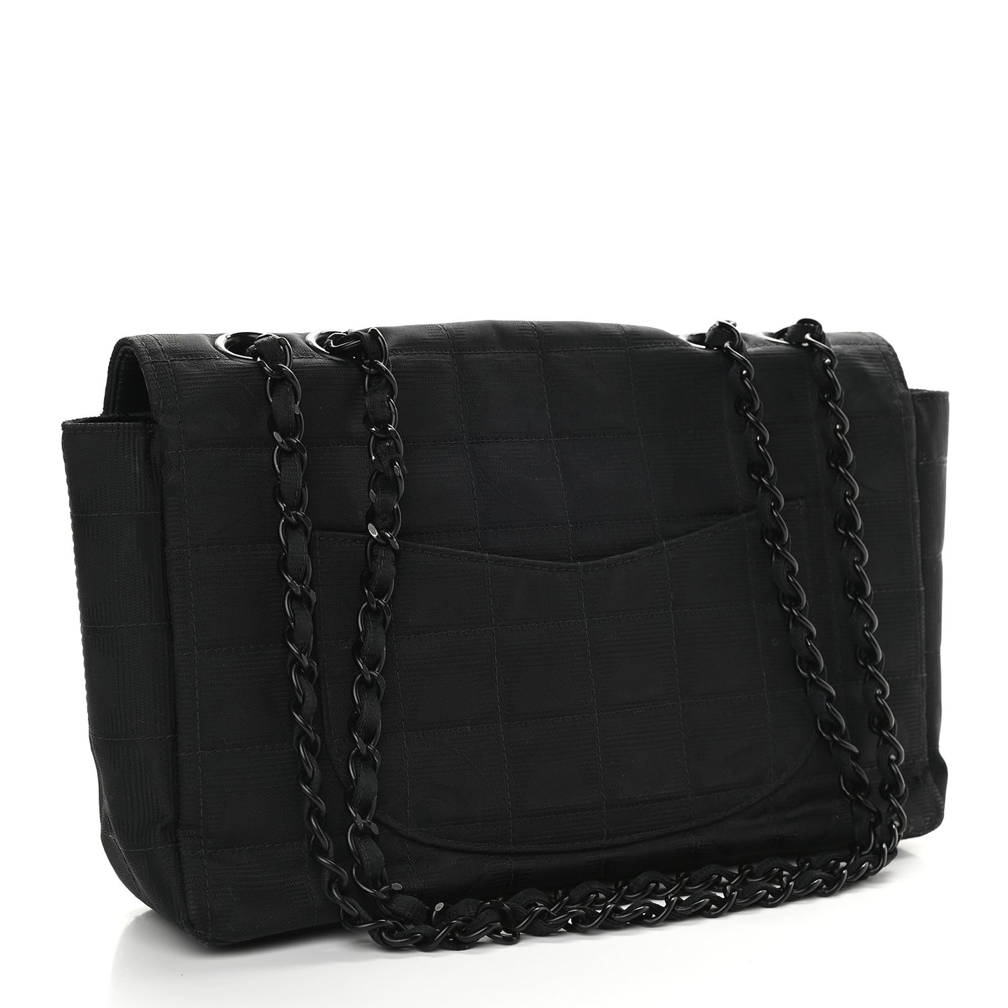Nylon Medium Travel Flap Black