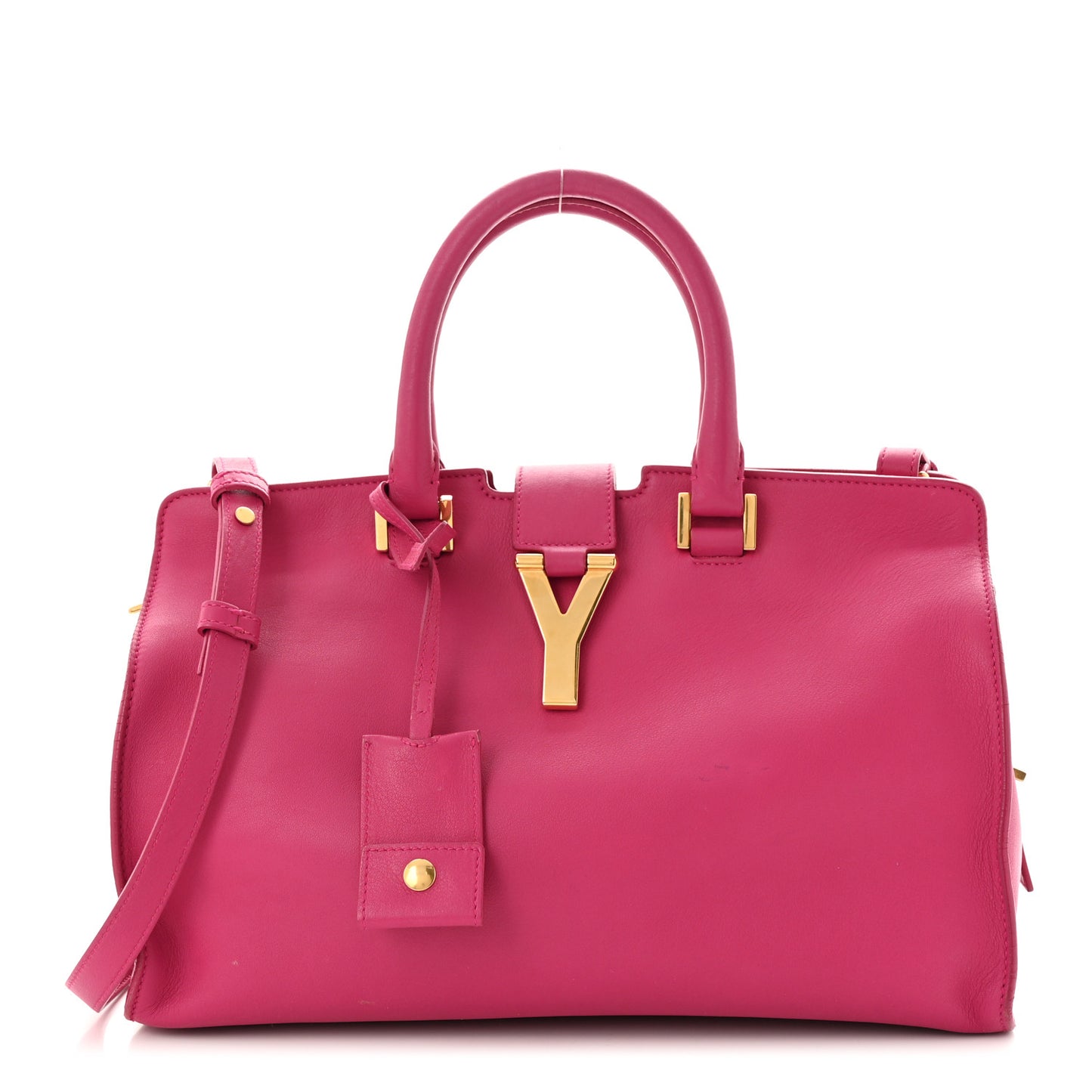 Calfskin Small Classic Y Cabas Fuchsia