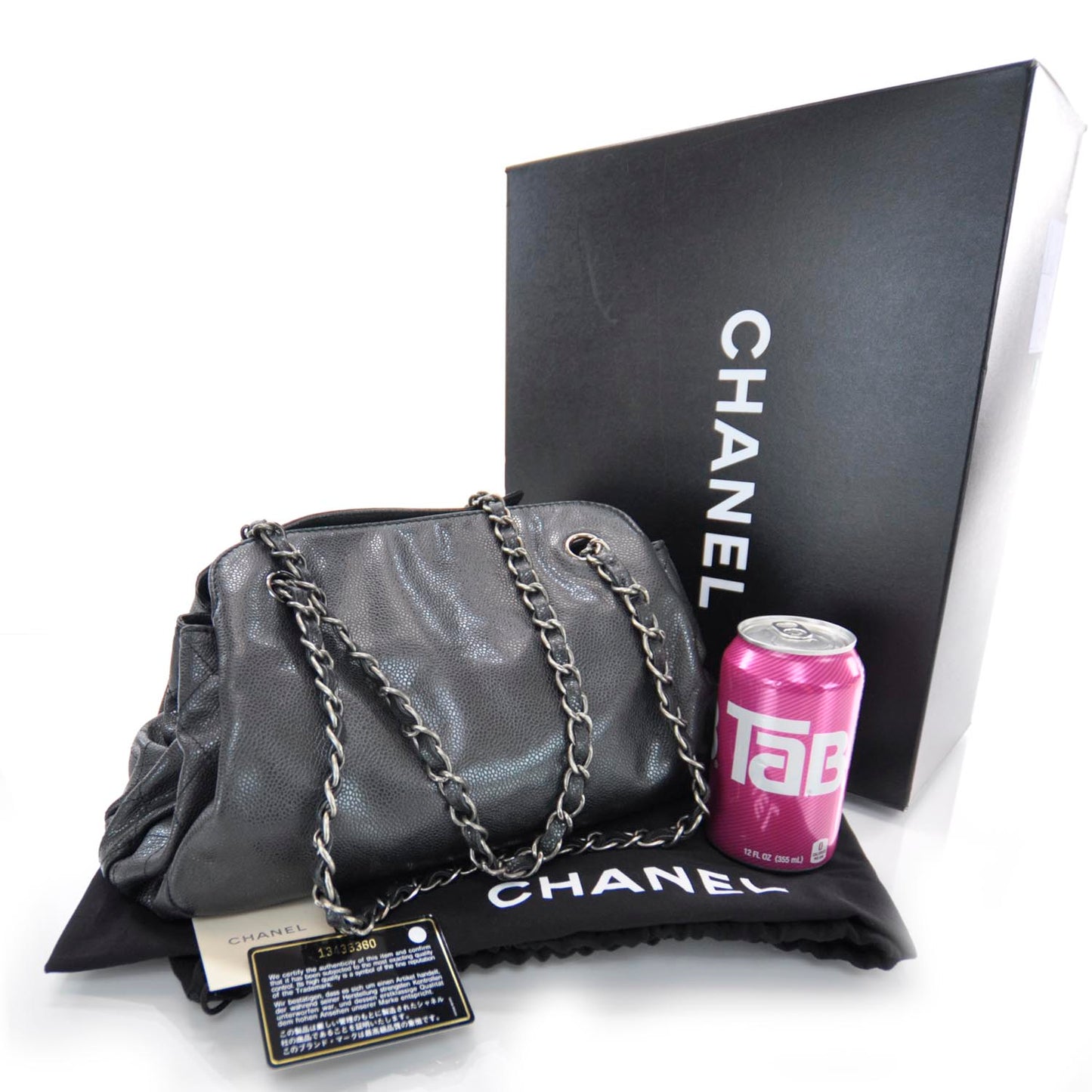 Caviar Quilted Hobo Bag Black