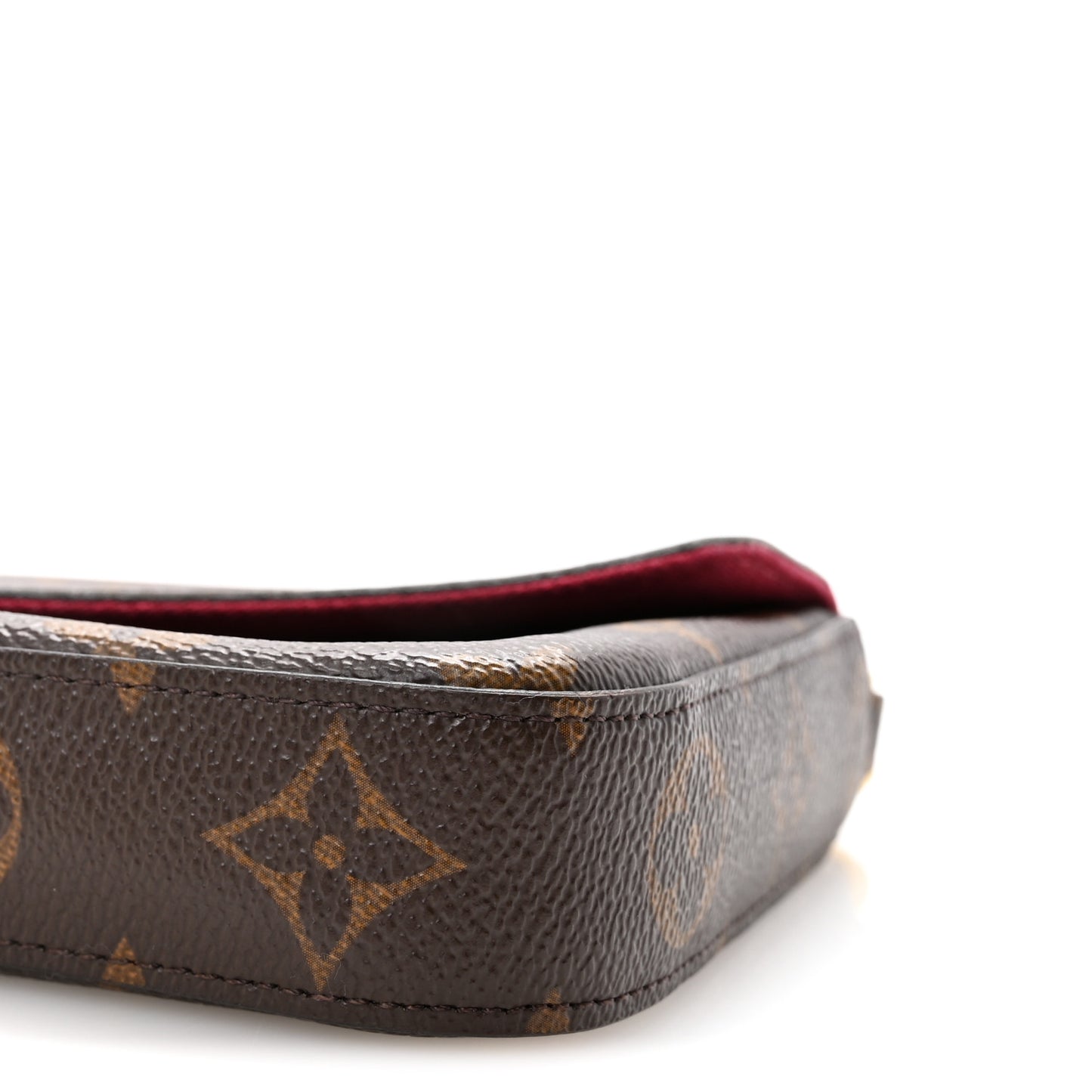 Monogram Pochette Felicie Chain Wallet Fuchsia