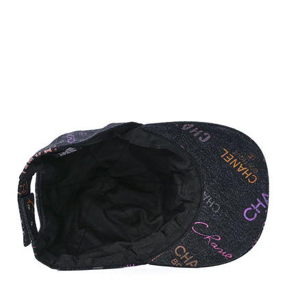 Chanel Denim Mood Cap Hat Black 6 of 7