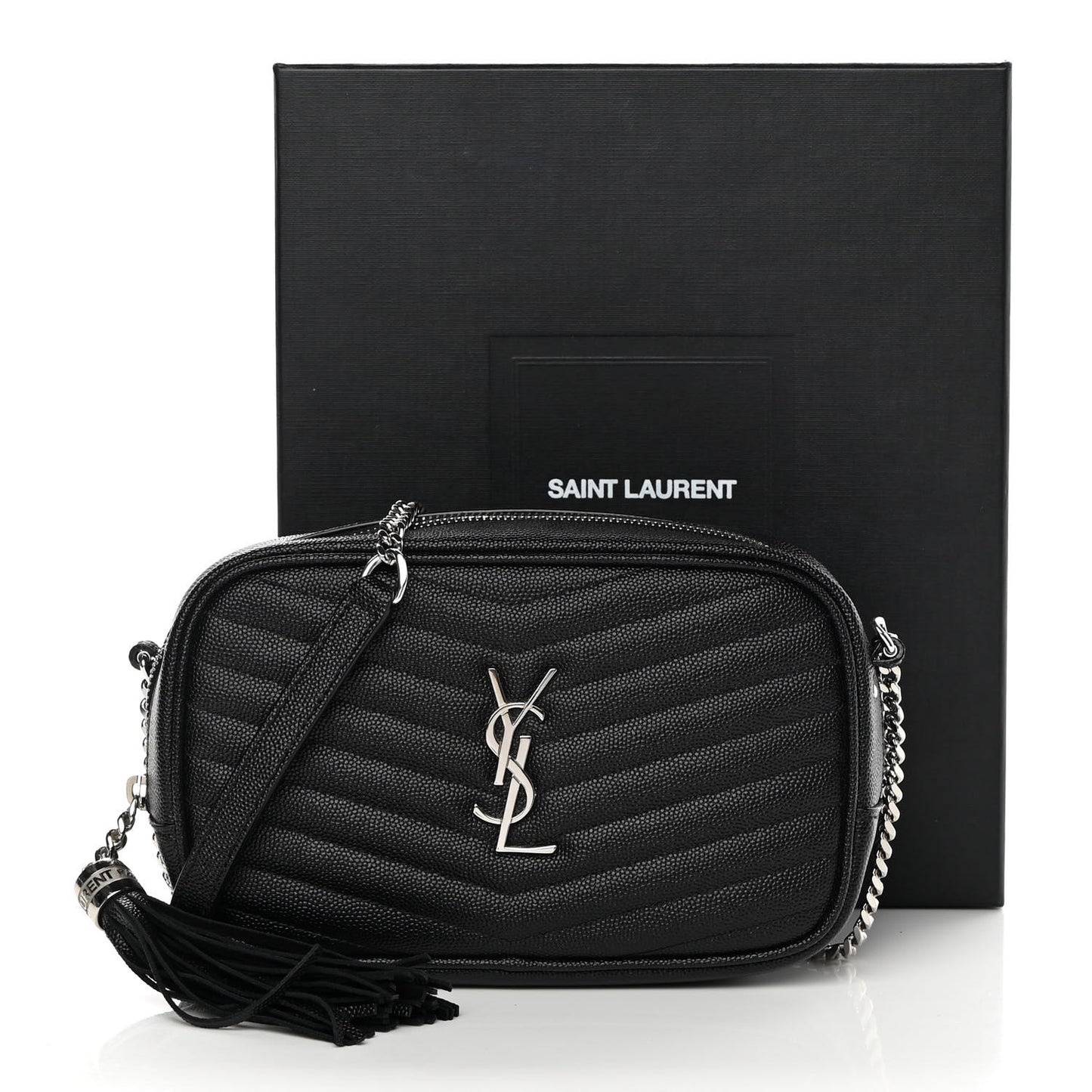 Grain De Poudre Matelasse Monogram Mini Lou Camera Bag Black