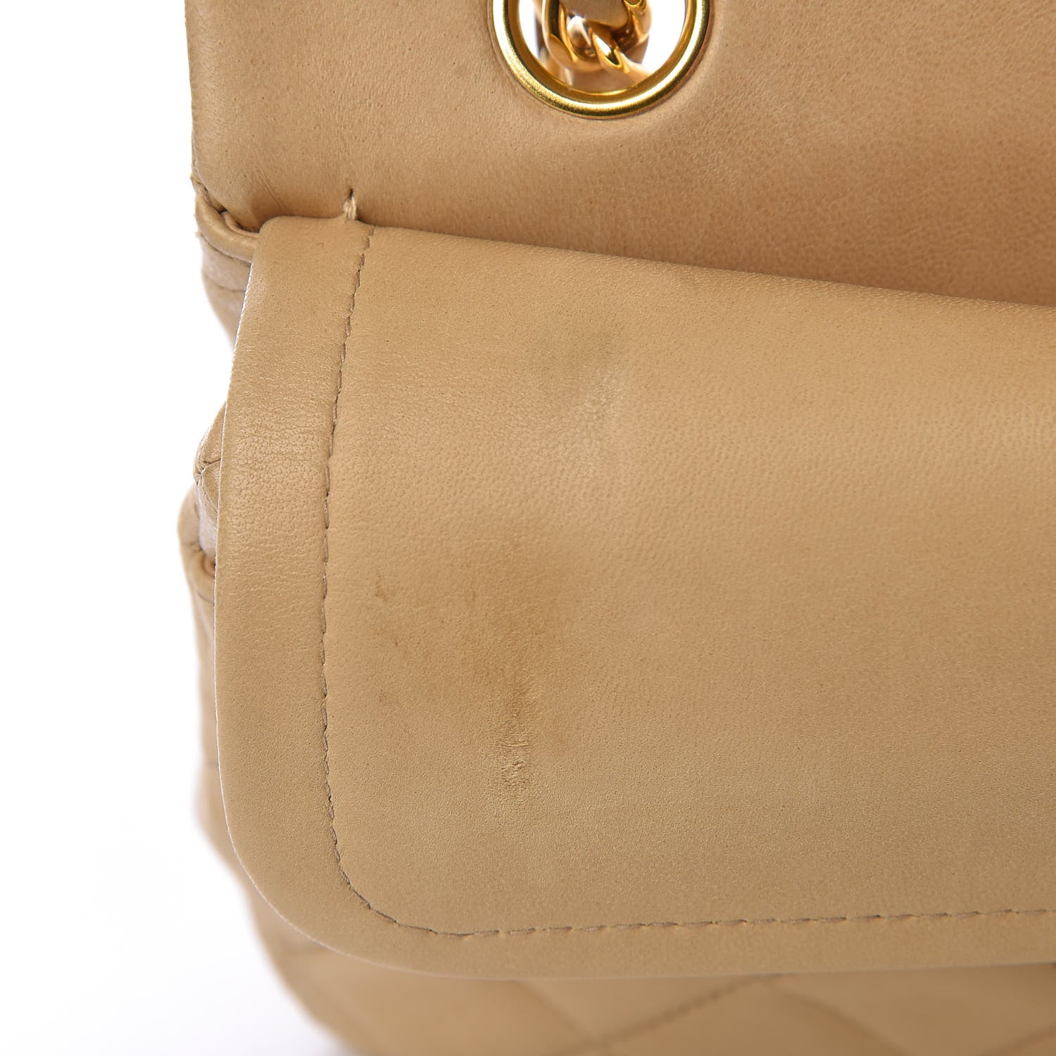 Chanel Lambskin Quilted Small Double Flap Beige 16 of 20