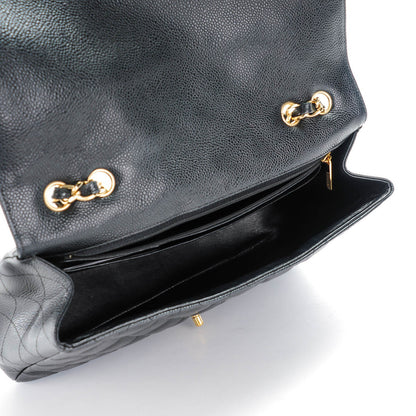 Chanel Caviar Quilted Jumbo Single Flap Black 6 of 8