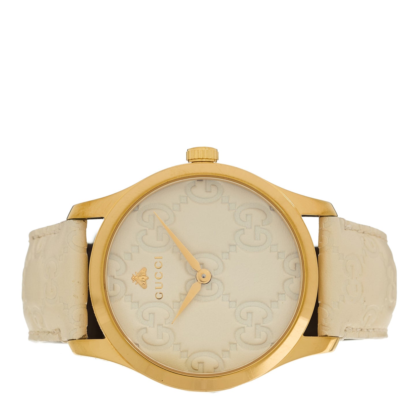 Stainless Steel Calfskin 38mm G-Timeless Quartz Watch White