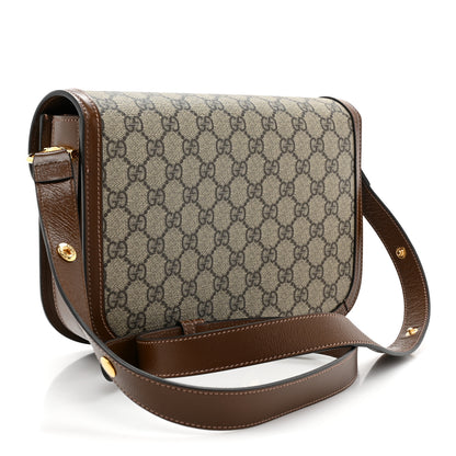 Gucci GG Supreme Monogram Horsebit 1955 Shoulder Bag Beige Brown Sugar 3 of 10