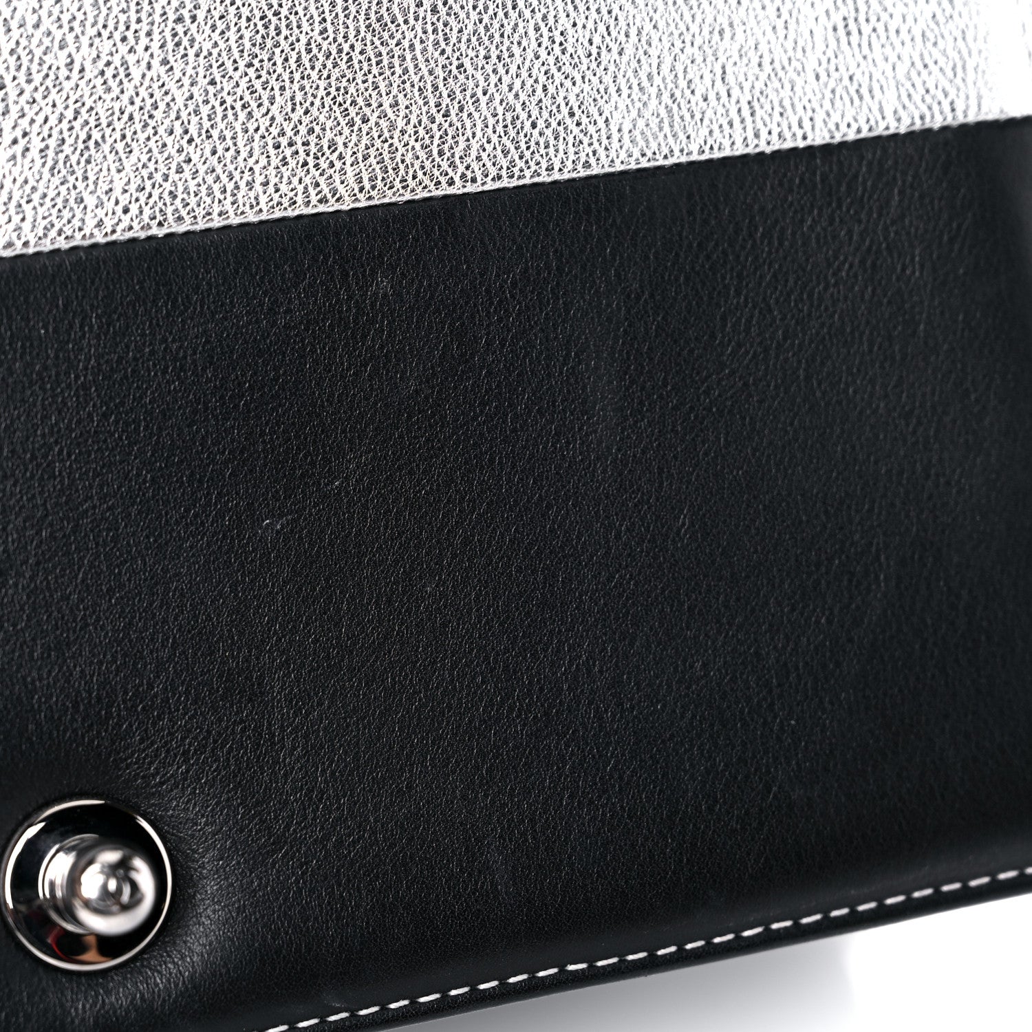Chanel Metallic Goatskin Calfskin Medium Boy Flap Silver Black 12 of 15