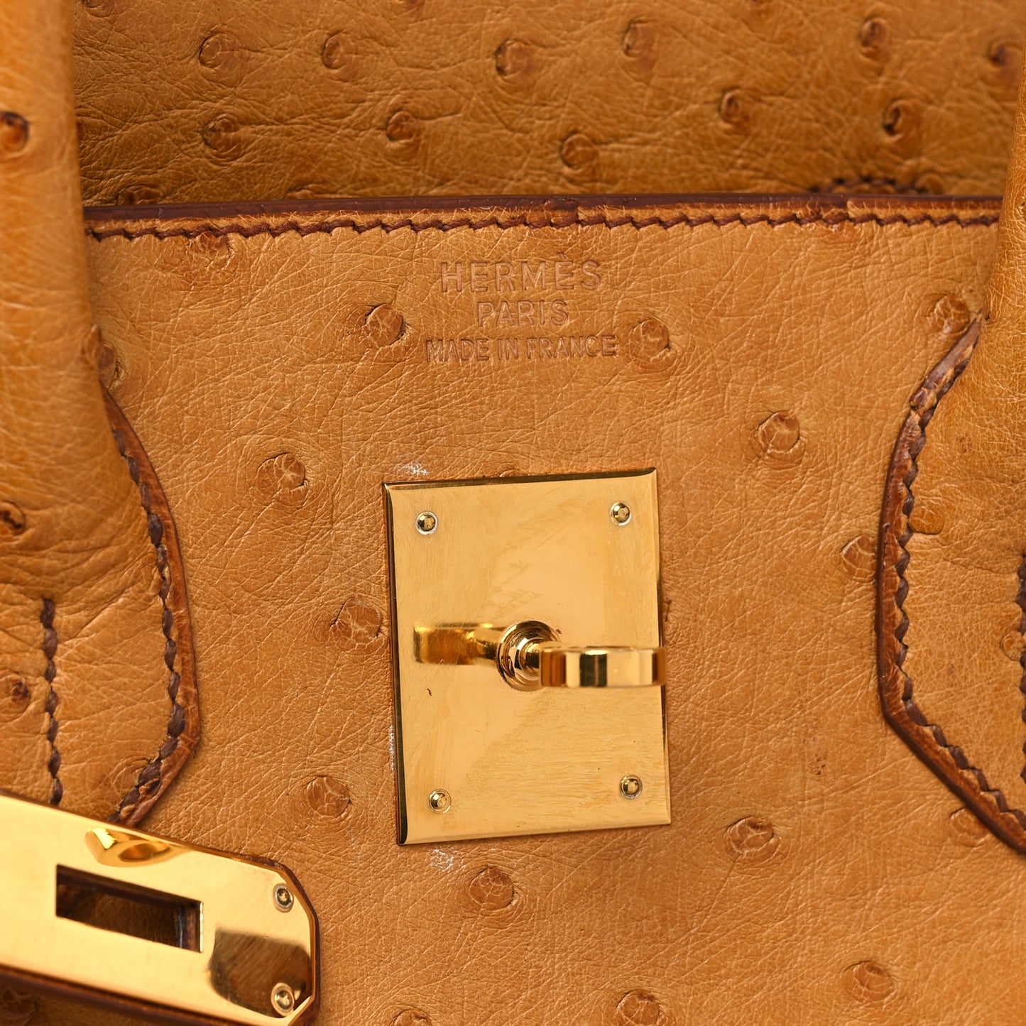 Ostrich HAC Birkin 32 Gold