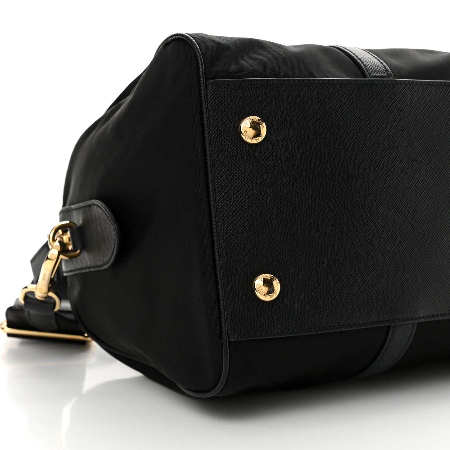 Re-Nylon Saffiano Medium Re-Edition 1978 Top Handle Bag Black